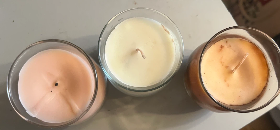 Set of 3 Glass Jar Scented Candles - photo 3