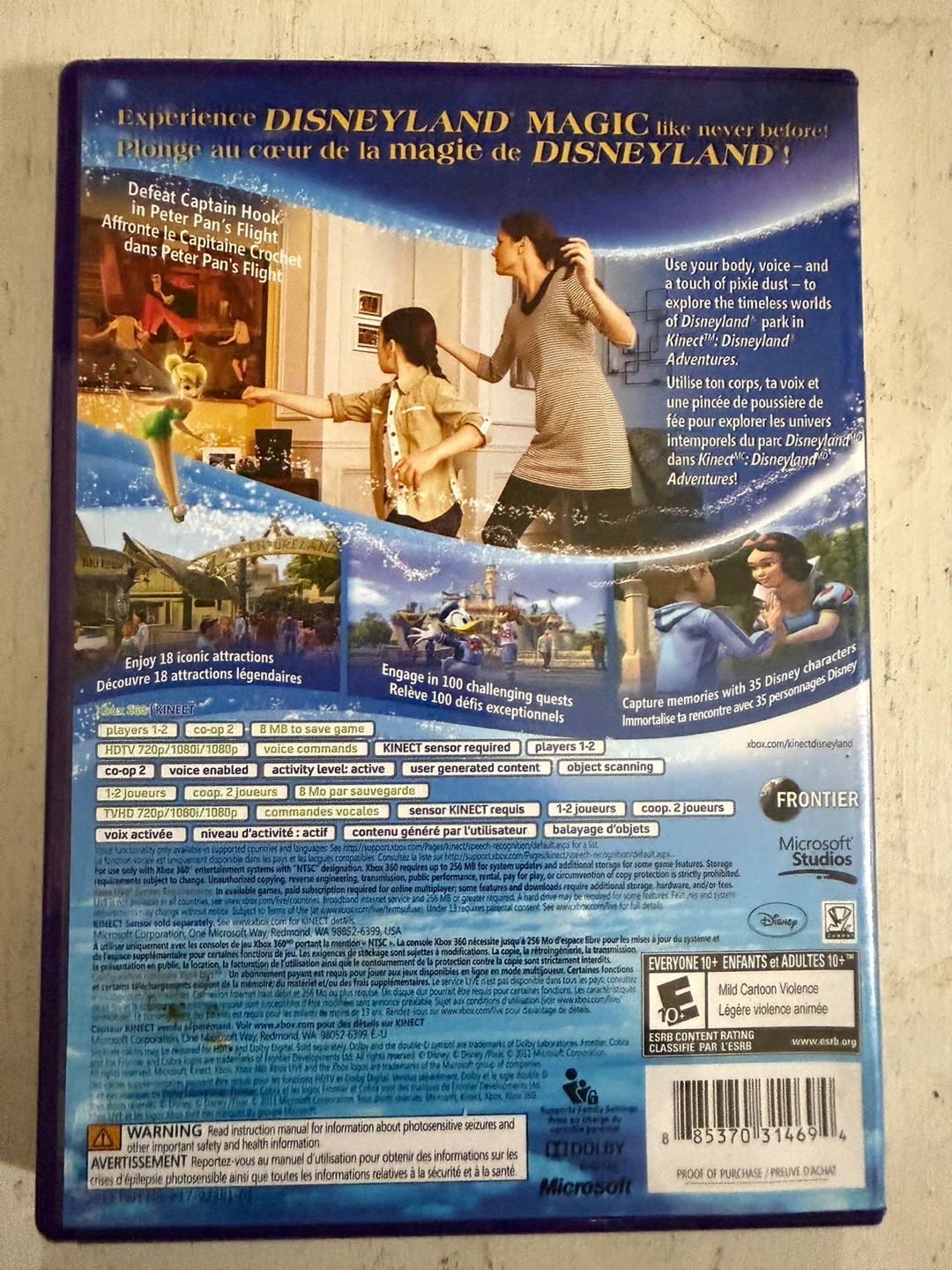 Kinect Disneyland Adventures Xbox 360 (Complete CIB) - photo 2