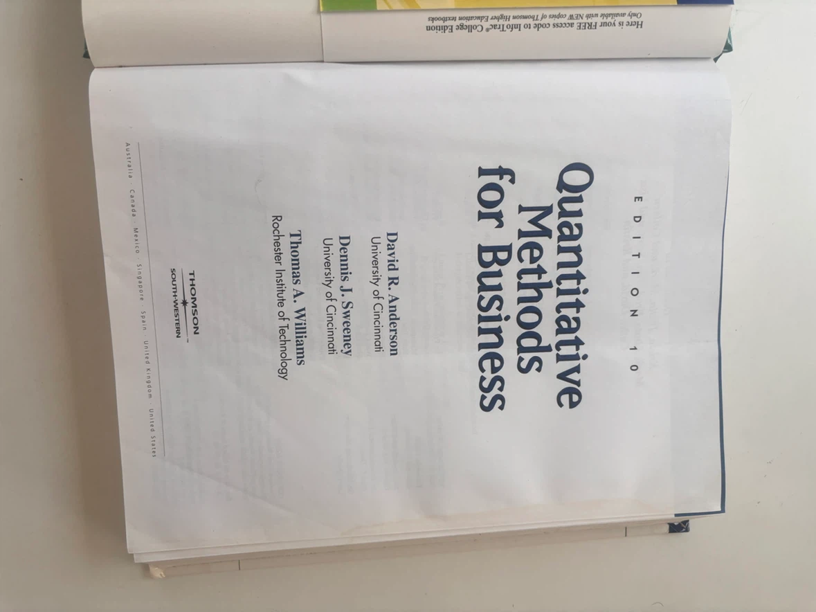 Quantitative Methods for Business 10th Edition Textbook - photo 3