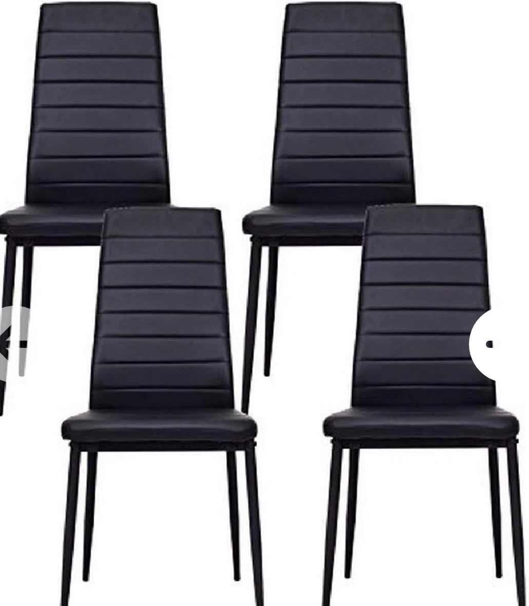 Free delivery: Black Dining Set – Table + 4 Chairs