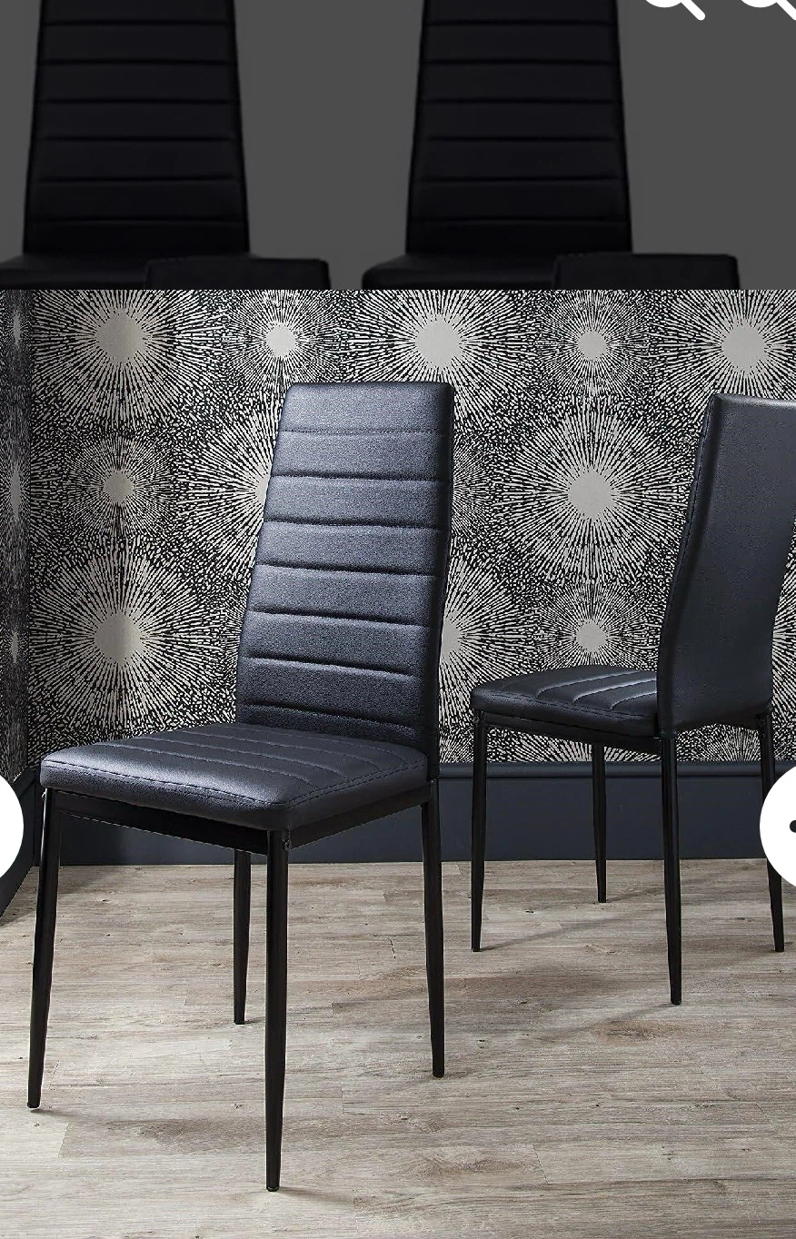 Free delivery: Black Dining Set – Table + 4 Chairs - photo 2