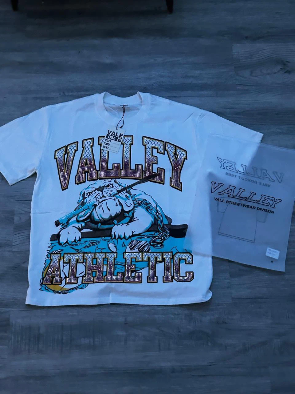 VALE USA Athletic Bulldog T-Shirt Medium White - photo 2
