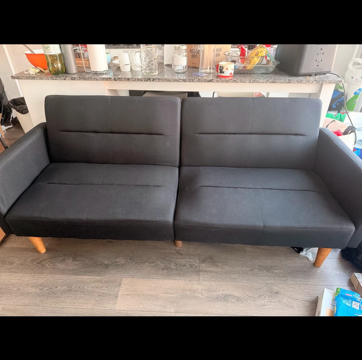 MOVE OUT SALE Black Futon Sofa