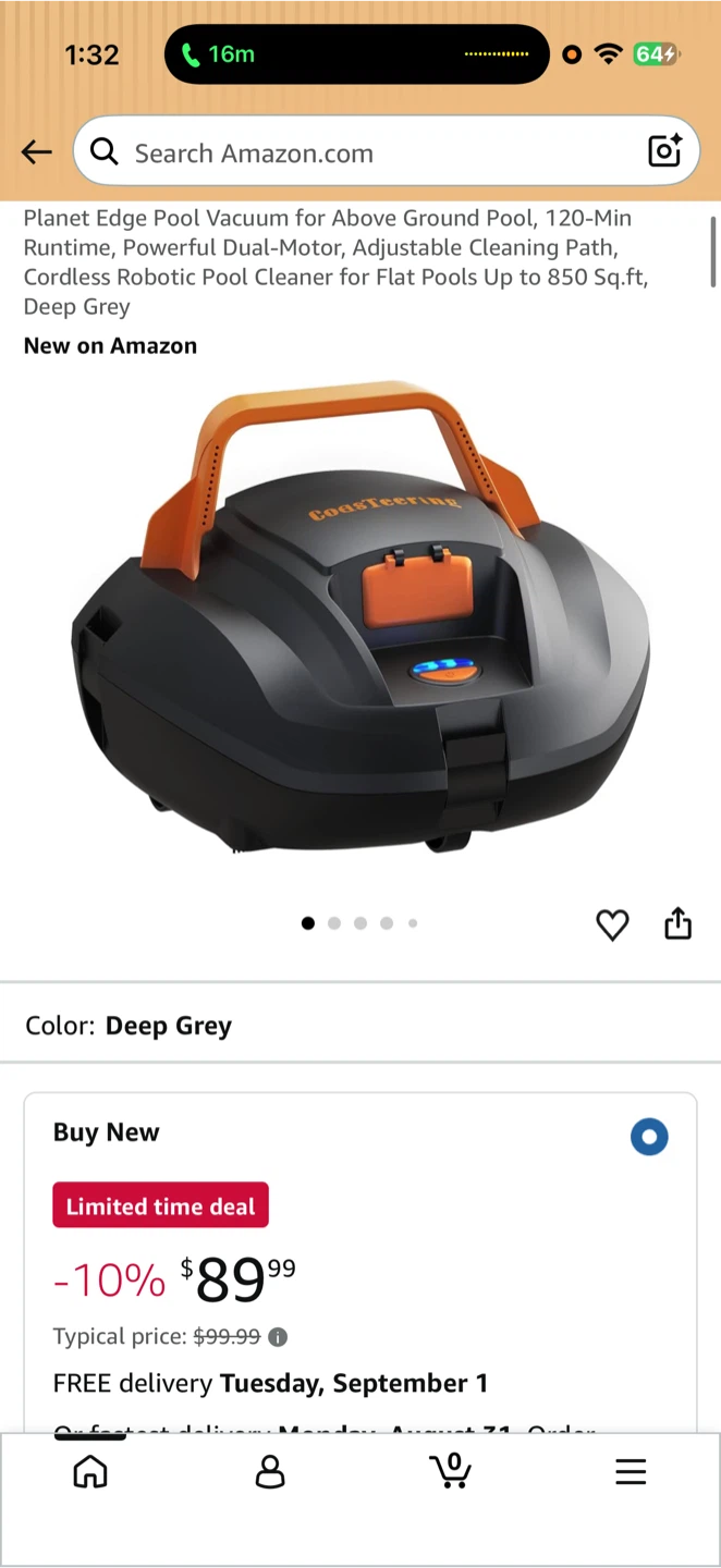 CoastSteering Planet Edge Cordless Robotic Pool Cleaner - photo 5