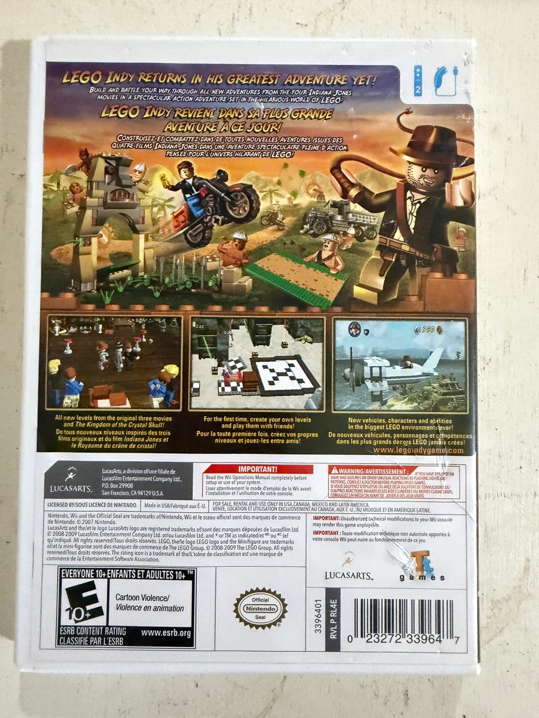 LEGO Indiana Jones 2 Wii (Complete CIB) - photo 2