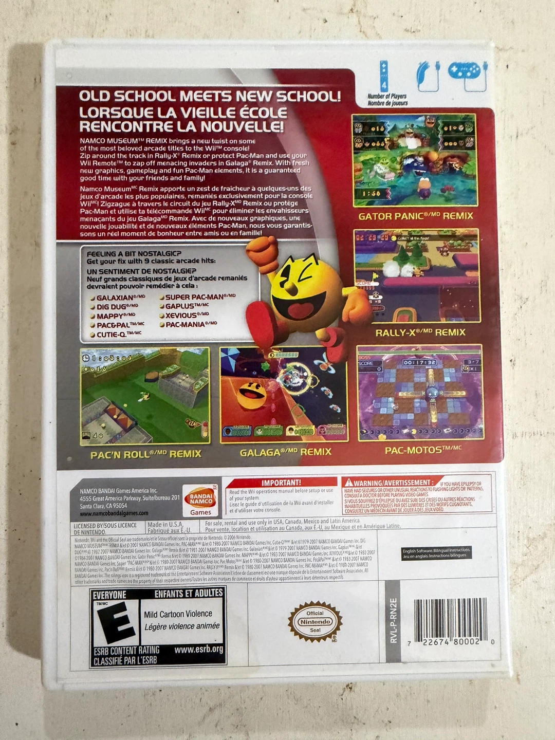 Namco Museum Remix Nintendo Wii (Complete CIB 14 Games) - photo 2