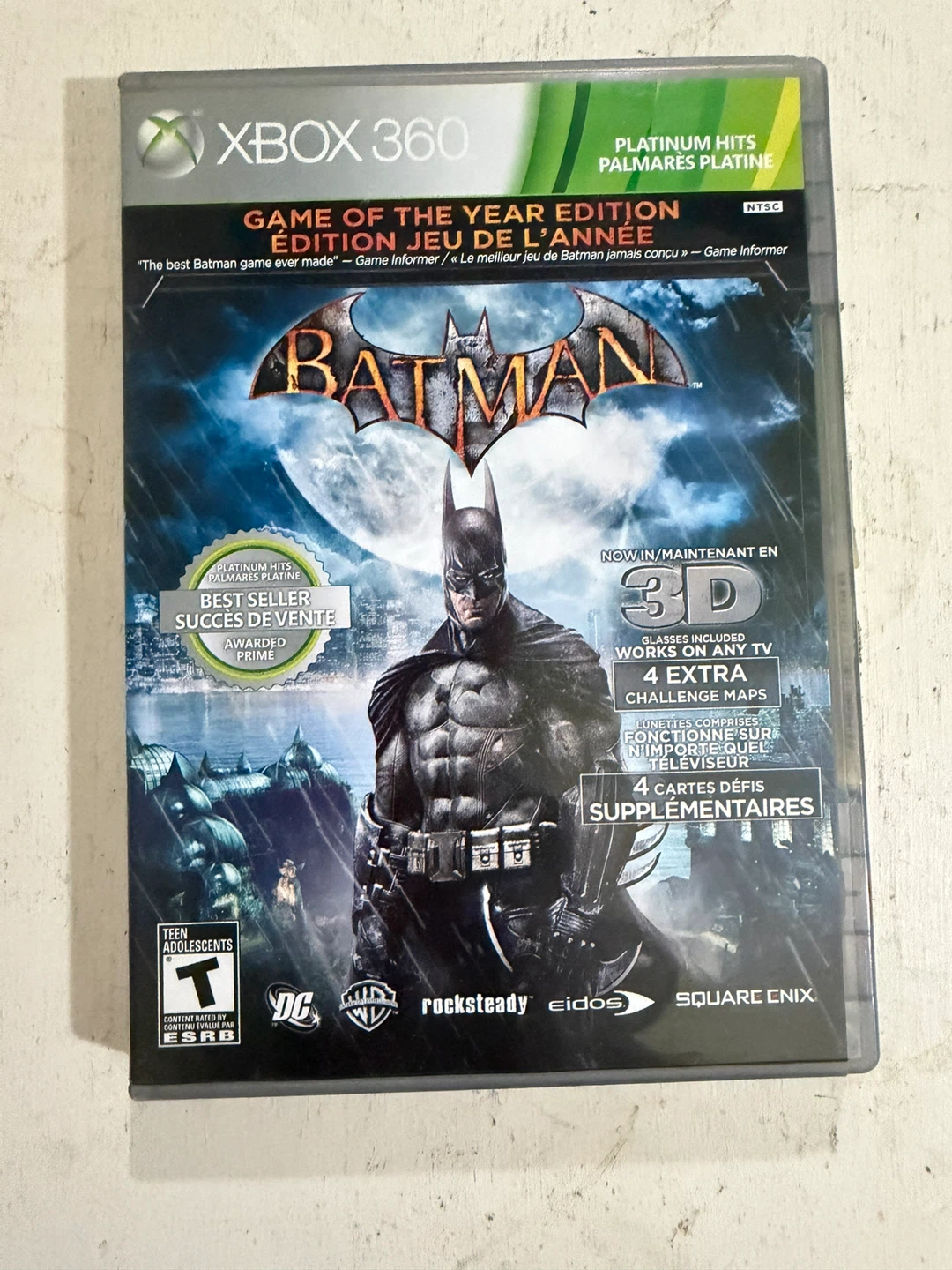 Batman Arkham Asylum Game of the Year Xbox 360 (CIB Complete)