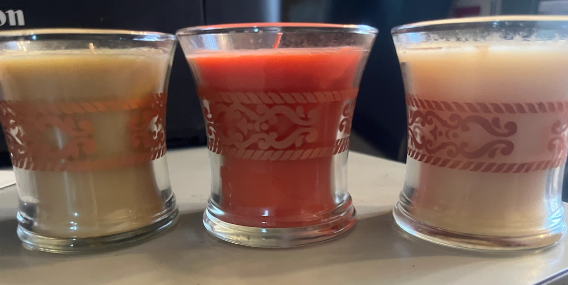 Set of 3 Glass Scented Candles - photo 2