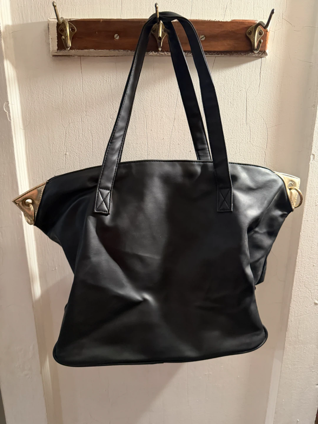 Versace Jeans Couture Black Tote Bag with Gold Accents - photo 2