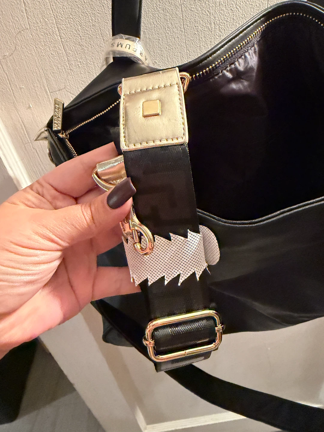 Versace Jeans Couture Black Tote Bag with Gold Accents - photo 3