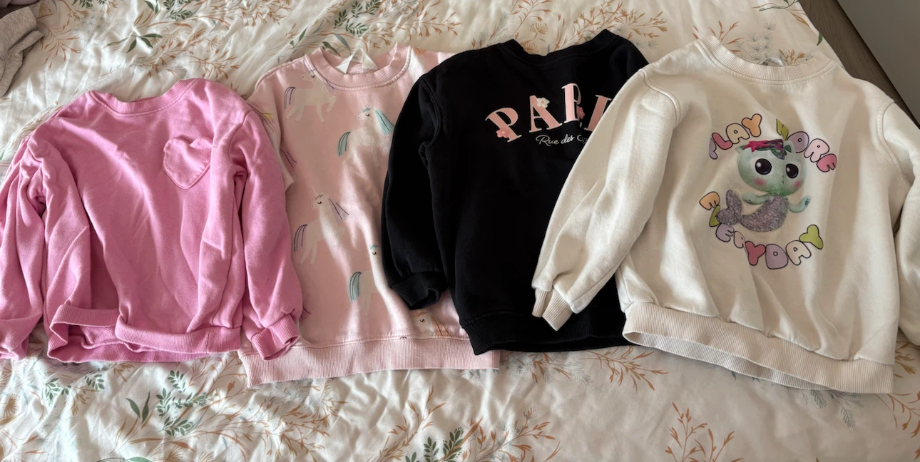 Kids Sweatshirts Bundle - 4 Tops