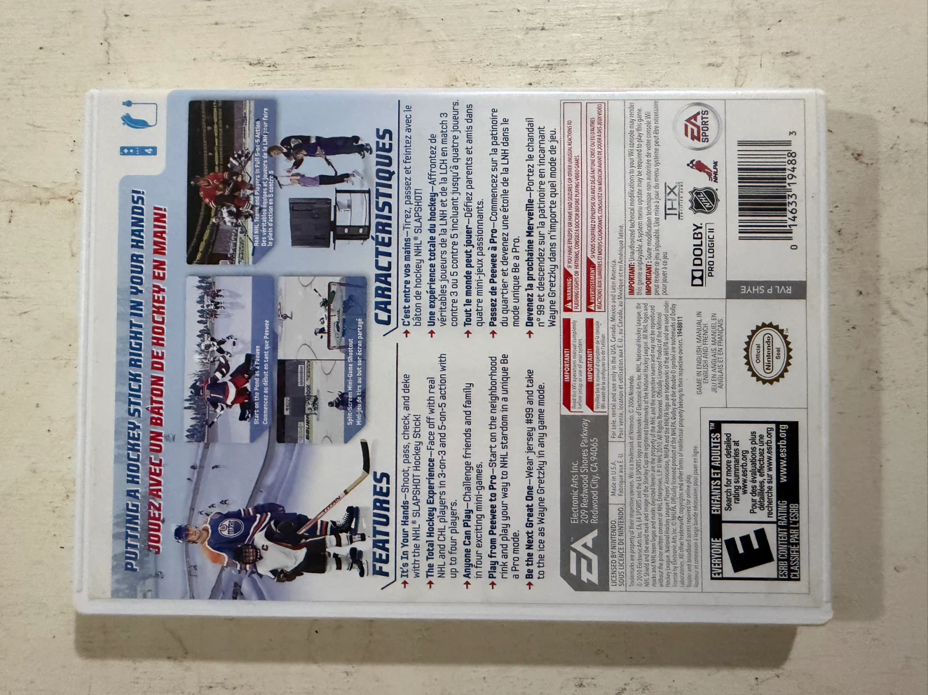 NHL Slapshot Nintendo Wii (Case + Disc - Wayne Gretzky) - photo 2