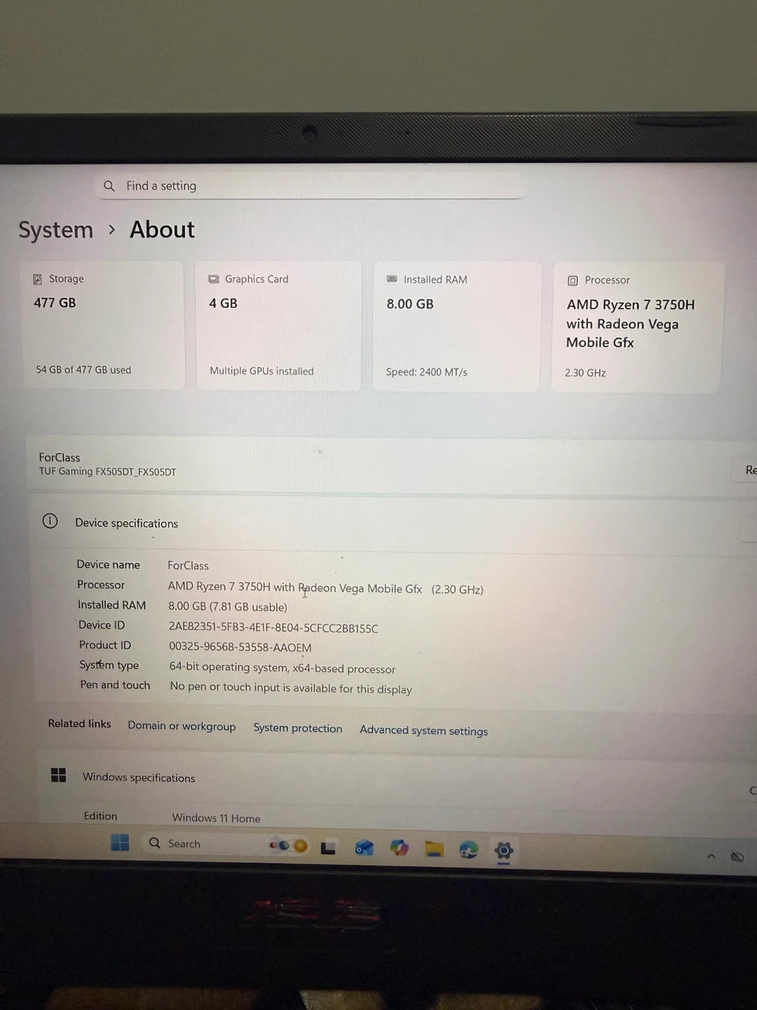 ASUS TUF Gaming Laptop with Charger and Mouse - photo 3