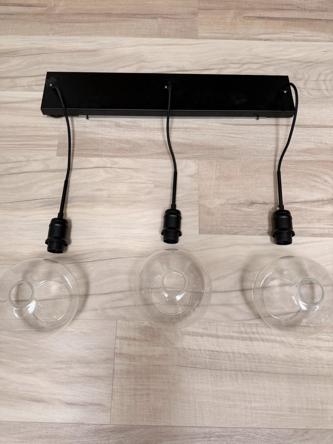 Black 3-Light Pendant Chandelier