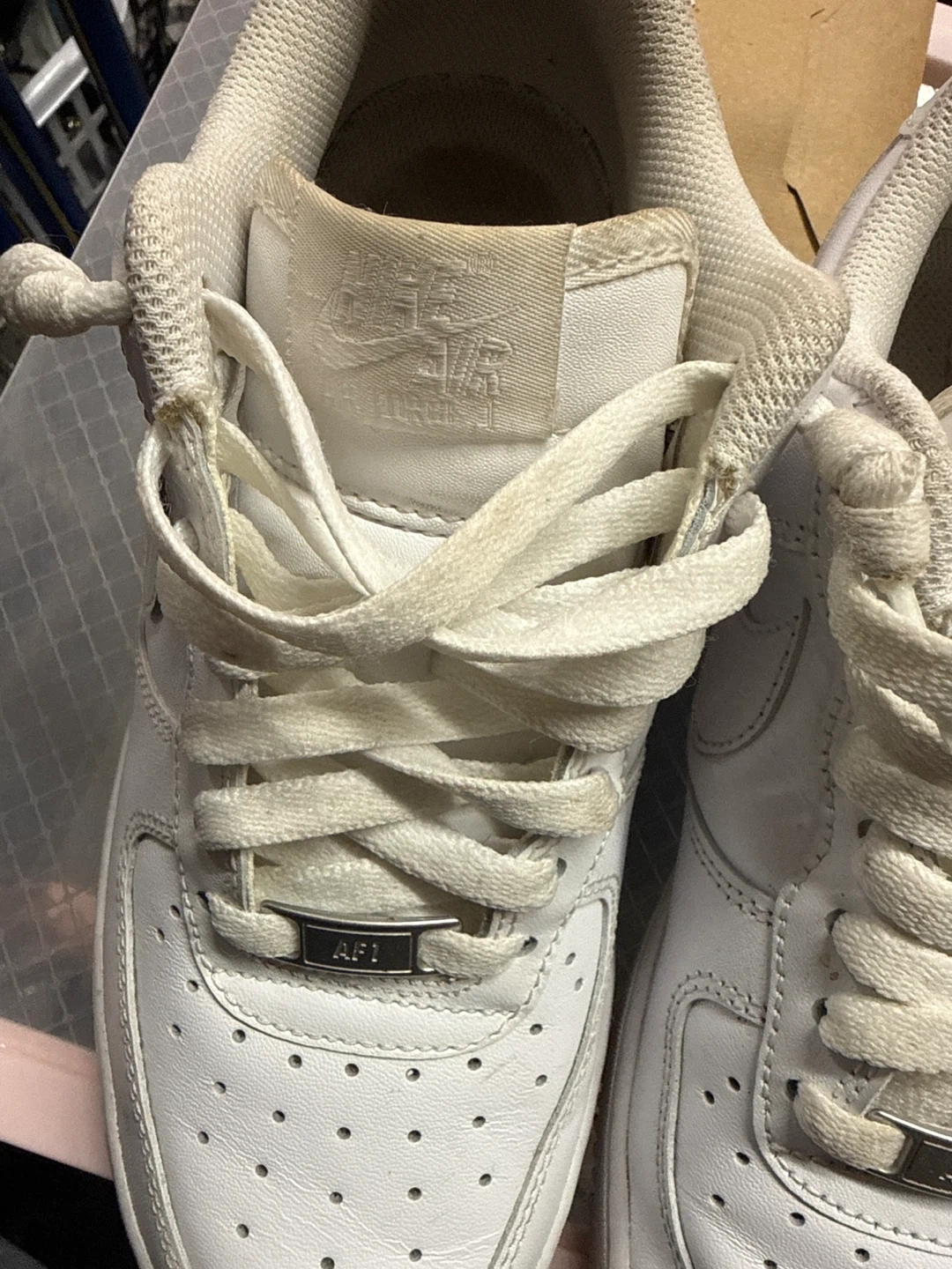 Nike Air Force 1 White Leather Sneakers - photo 2