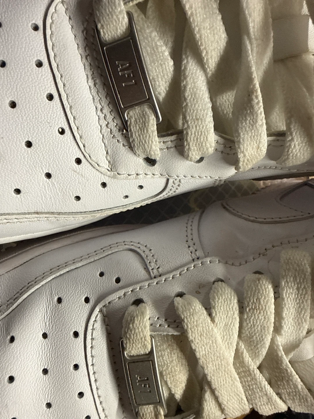 Nike Air Force 1 White Leather Sneakers - photo 3