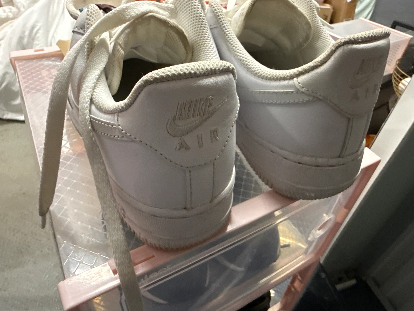 Nike Air Force 1 White Leather Sneakers - photo 4