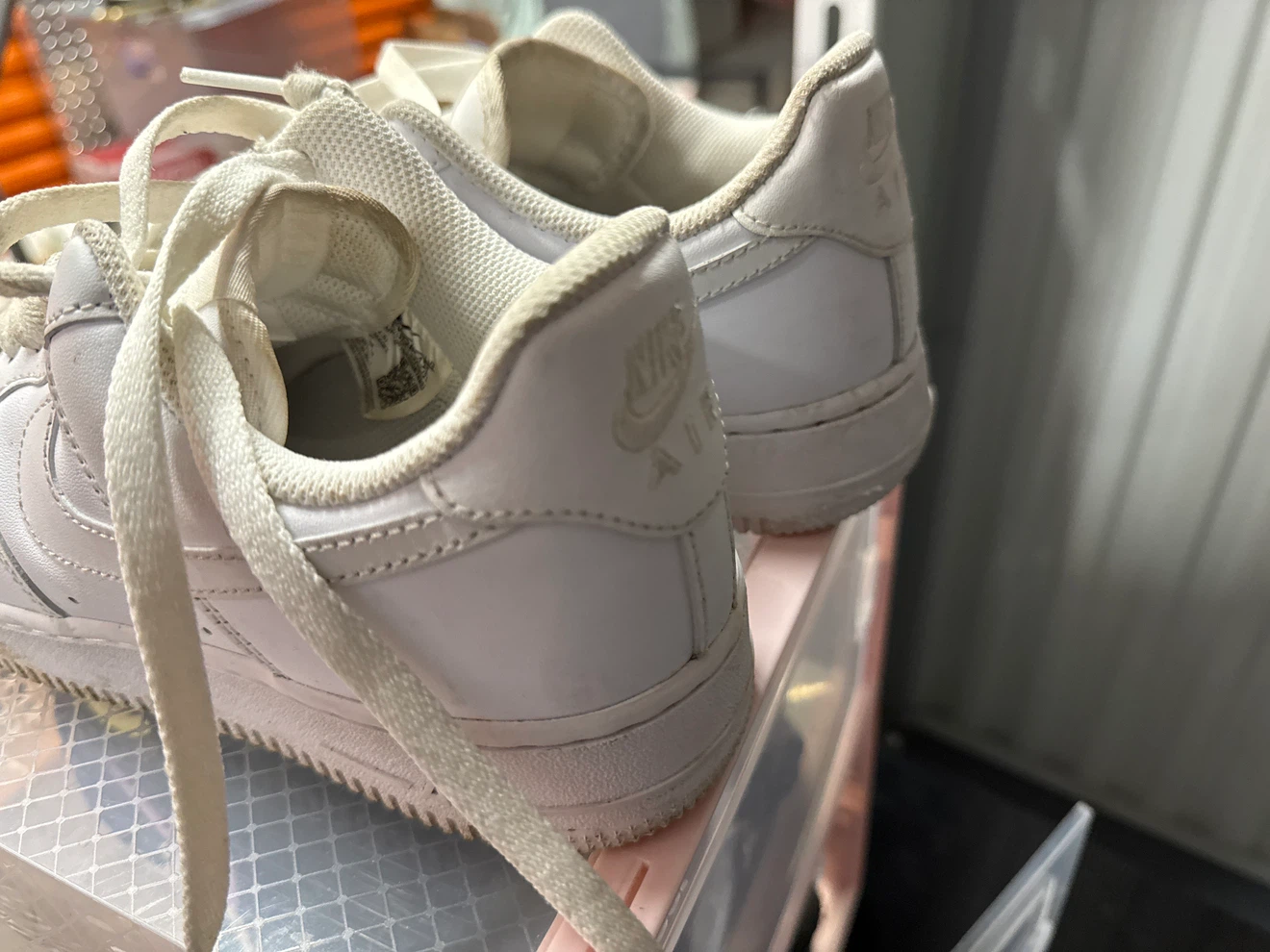 Nike Air Force 1 White Leather Sneakers - photo 5