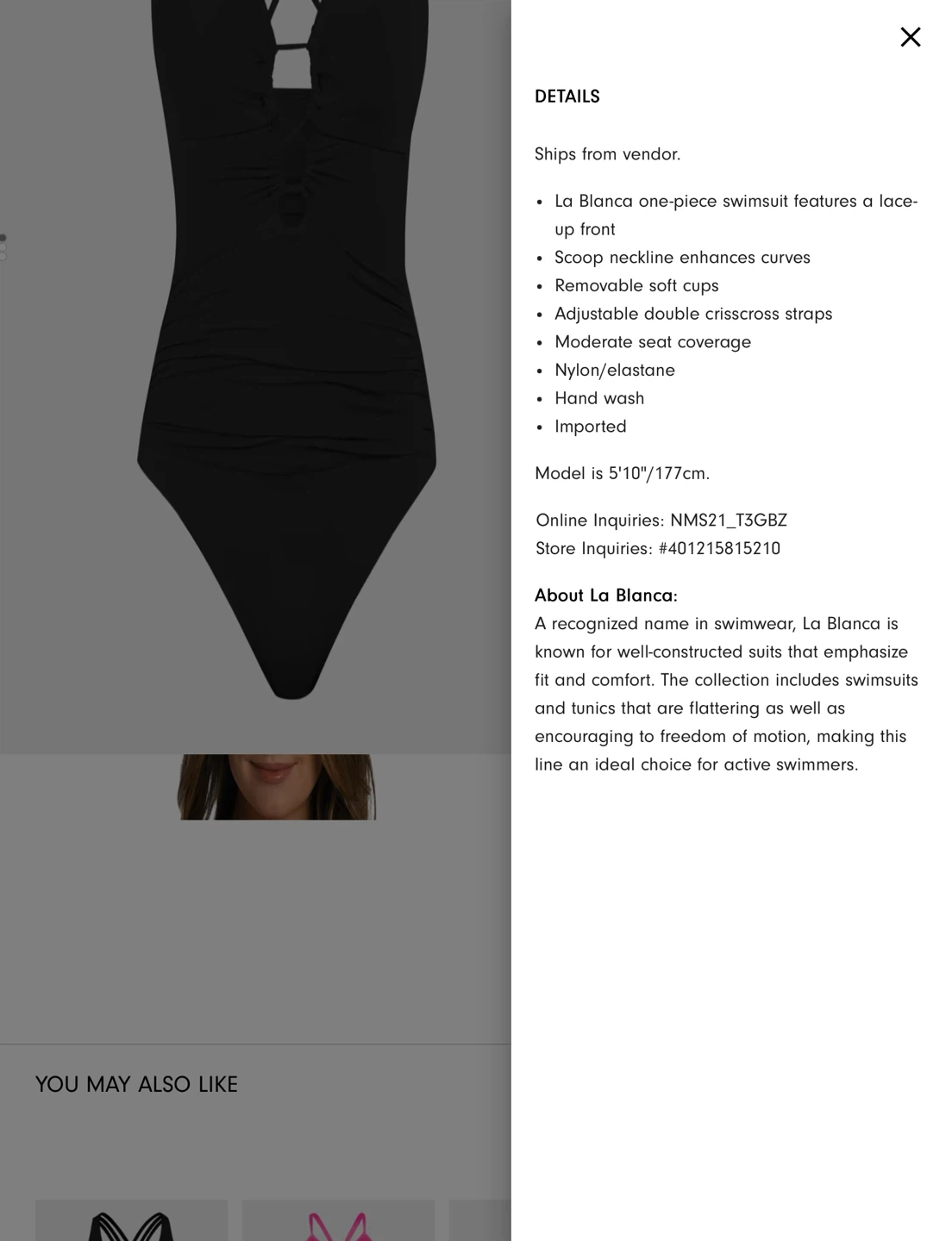 New stylish Lace-Up One-Piece Swimsuit Black Size 10 - photo 3