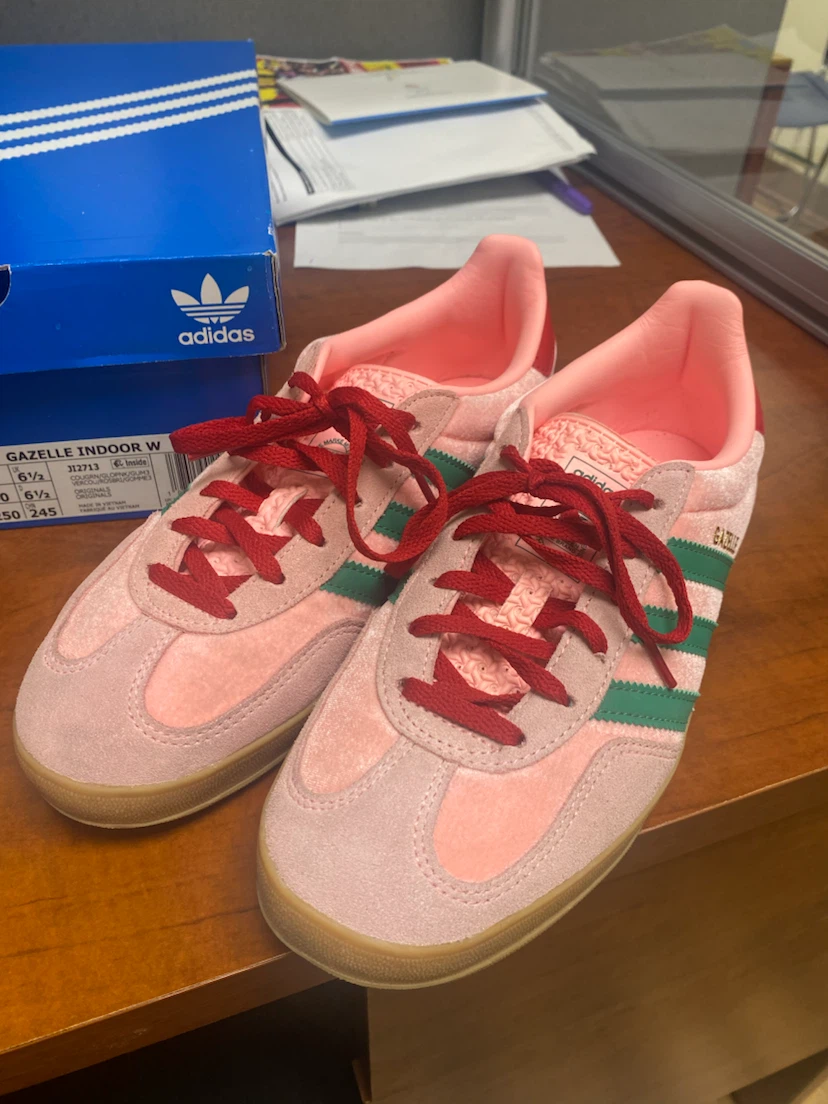 Adidas Gazelle Indoor W Women's Pink/Green Shoes Size 8 - photo 2