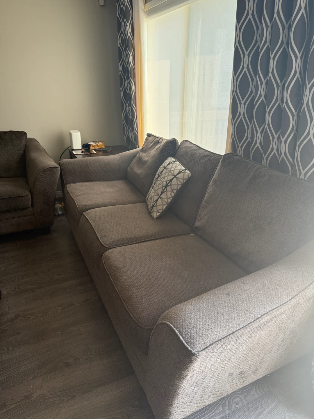 Brown Fabric Sofa - photo 2