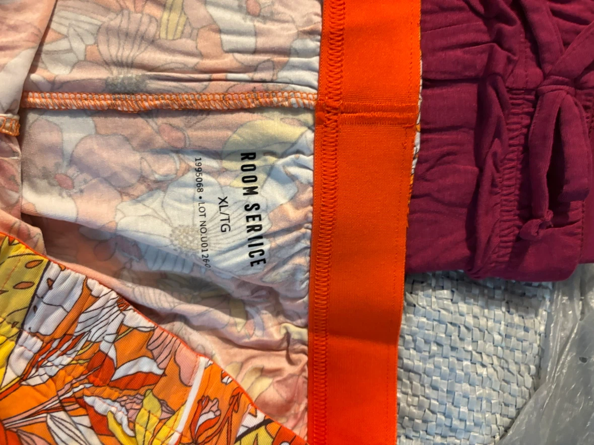 NWOT Room Service Pajama Shorts XL/TG Orange Floral - photo 2