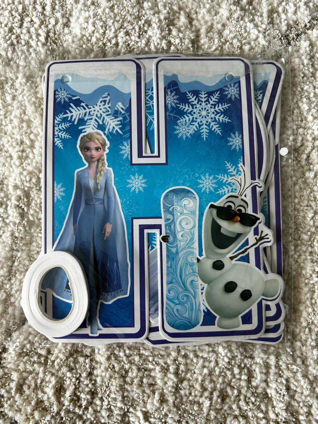 Frozen Happy Birthday Cake Topper and Banner Set - photo 4