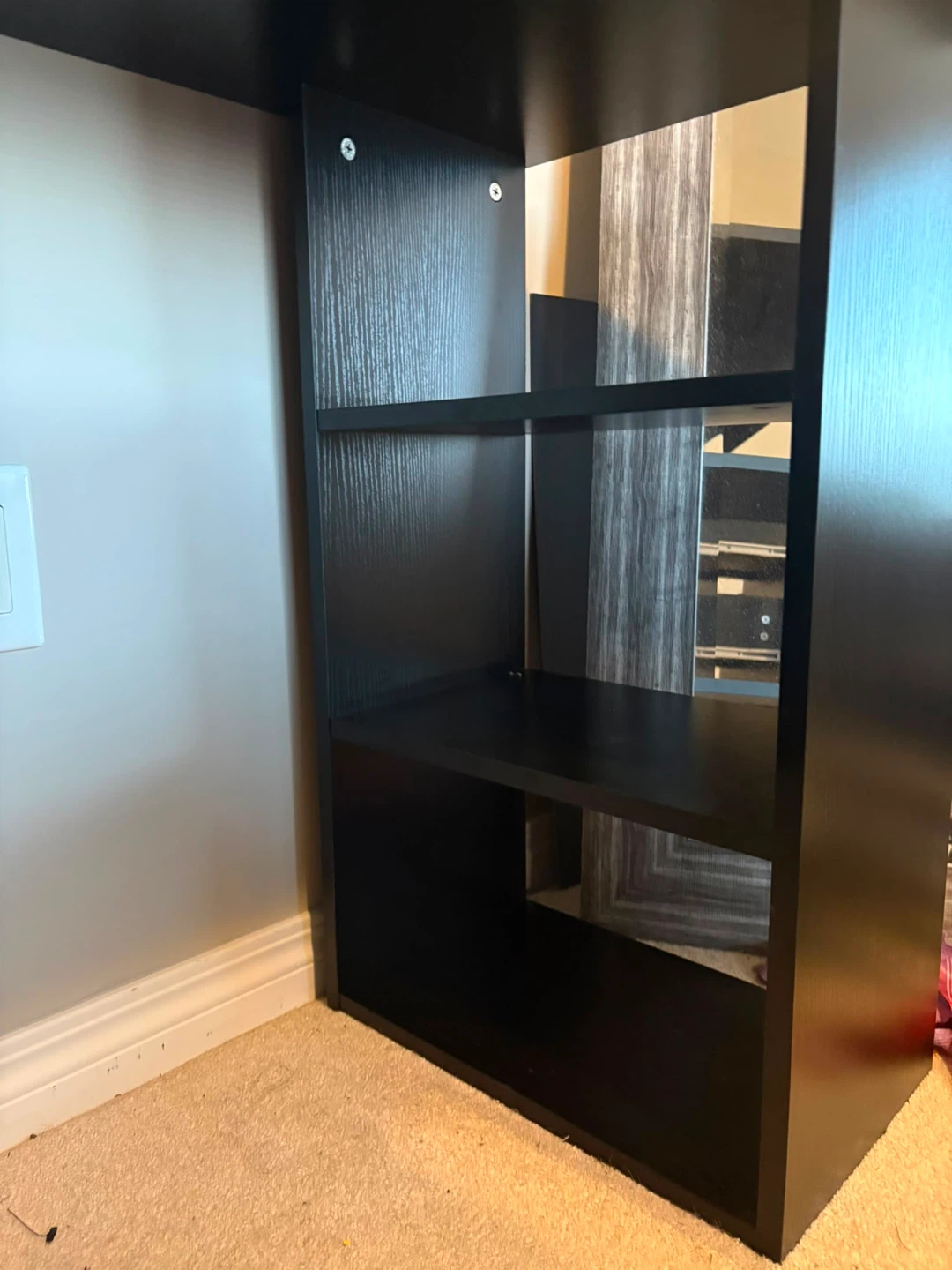 Black Desk with Drawers and Shelving - photo 4