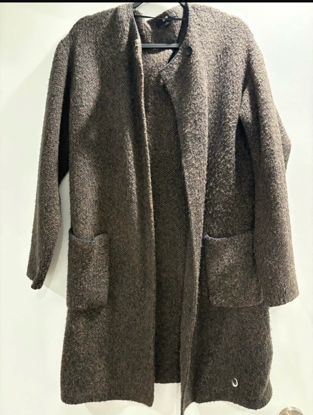 Brown Textured Cardigan