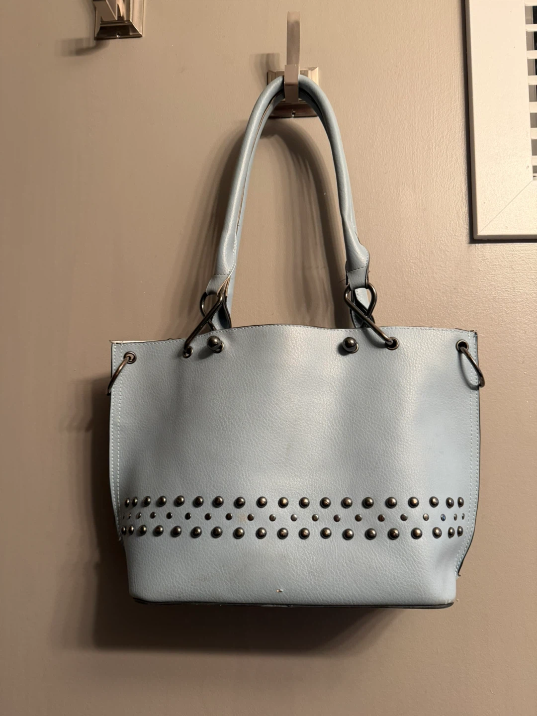 Light Blue Studded Purse