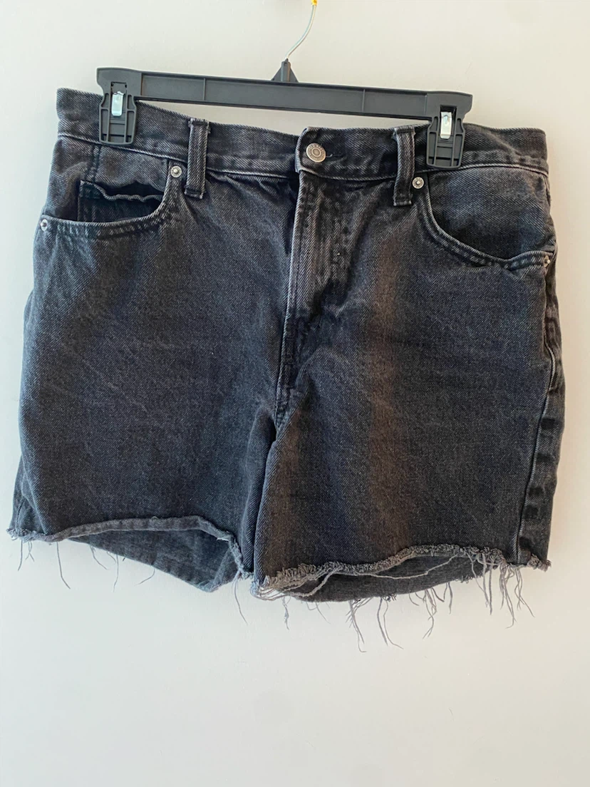 Black Jean Shorts