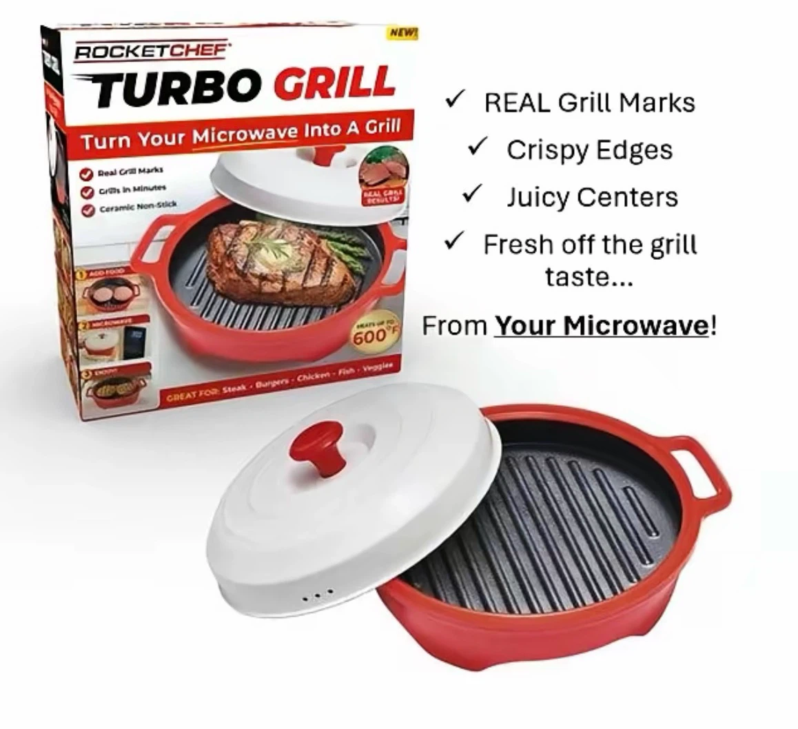 RocketChef Turbo Grill Microwave Cooker
