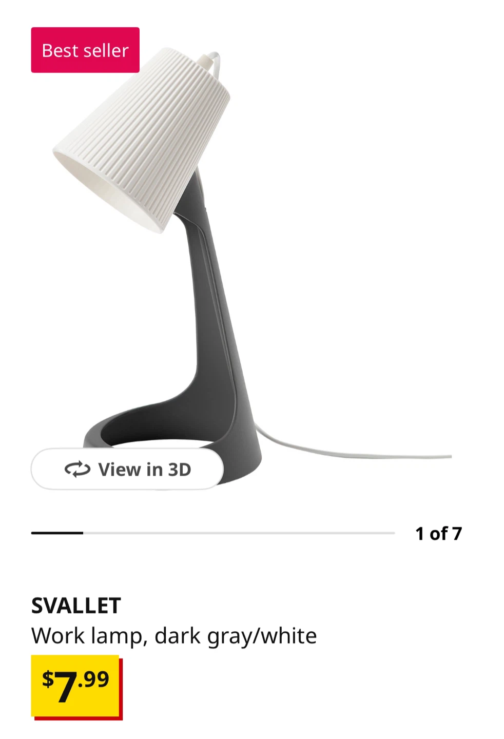 TOKABO Table Lamp, Glass Opal White - photo 3