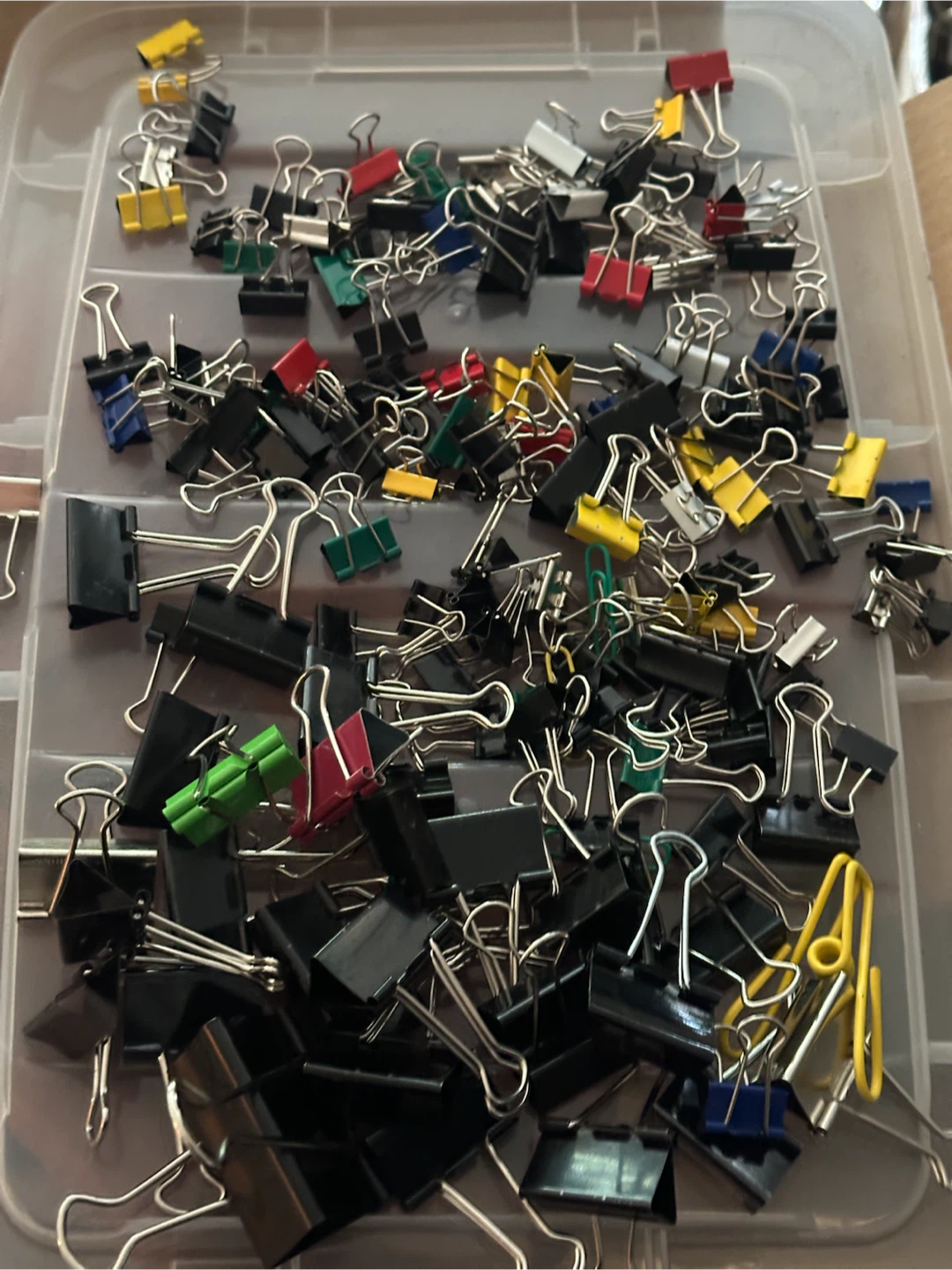 Mixed bag of binder clips various sizes