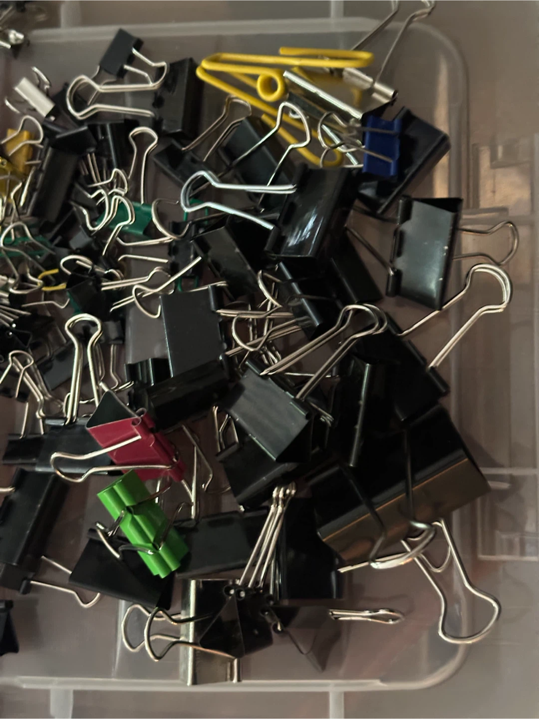 Mixed bag of binder clips various sizes - photo 2
