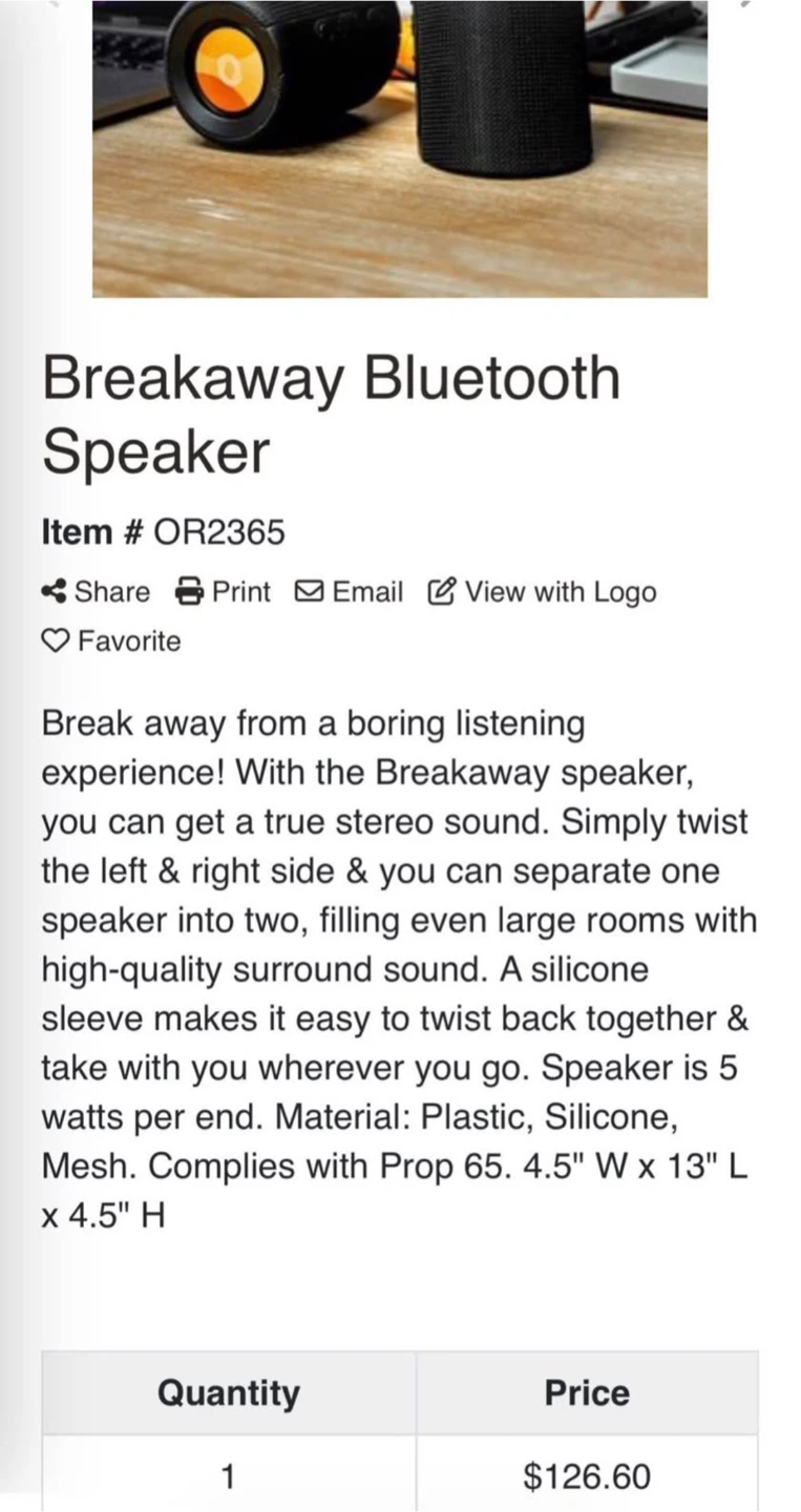 Break away speaker brand new