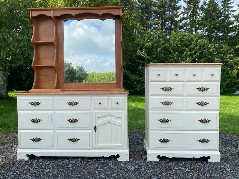 Vintage Drouin Solid Wood Dresser Set (CAN DELIVER)