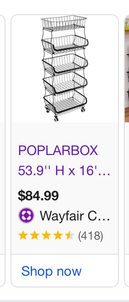 POPLARBOX 5-Tier Rolling Storage Cart - photo 3