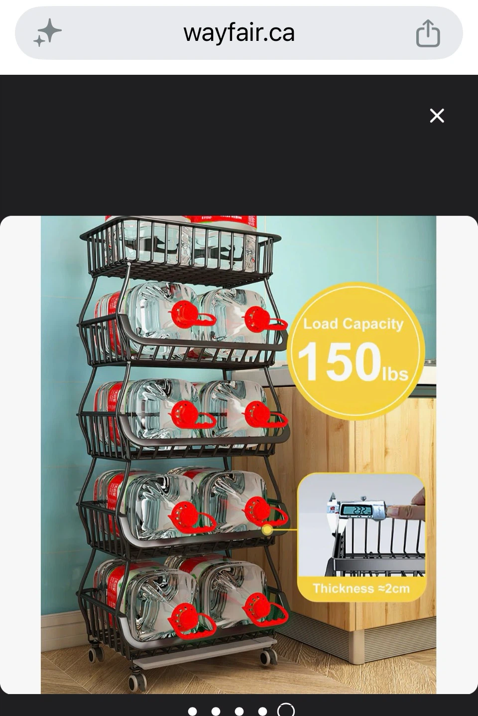 POPLARBOX 5-Tier Rolling Storage Cart - photo 4