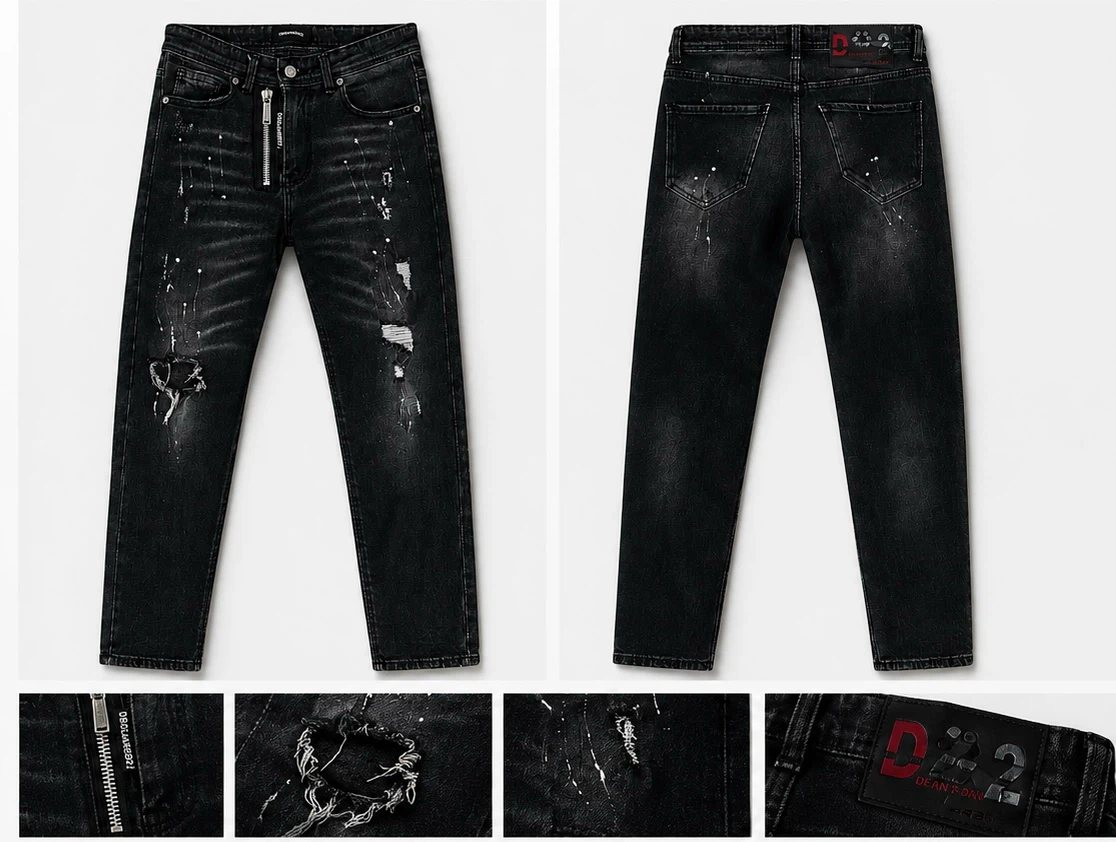 Jean DSQUARED2 Noir Destroyed – Coupe Slim - photo 2
