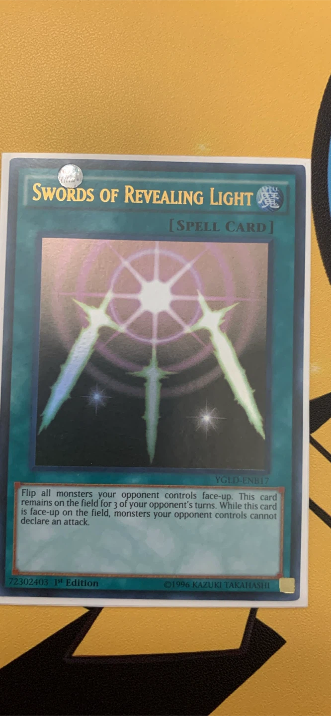 Yugioh Swords of Revealing Light 1st Edition Spell Card