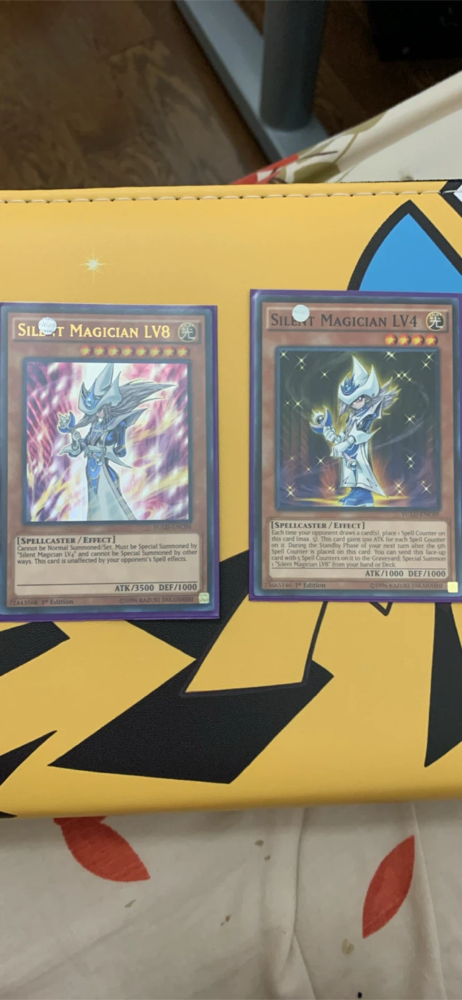 Yu-Gi-Oh! Silent Magician LV4 & LV8 Cards