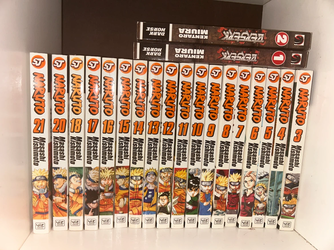berserk and Naruto manga