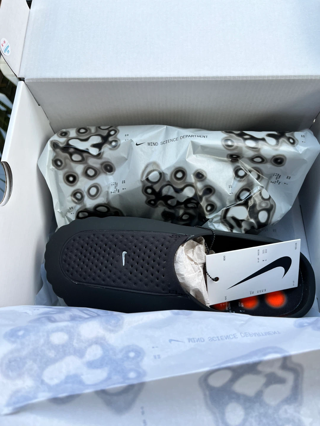Nike Mind 001 Slides Black/Hyper Crimson Size 9