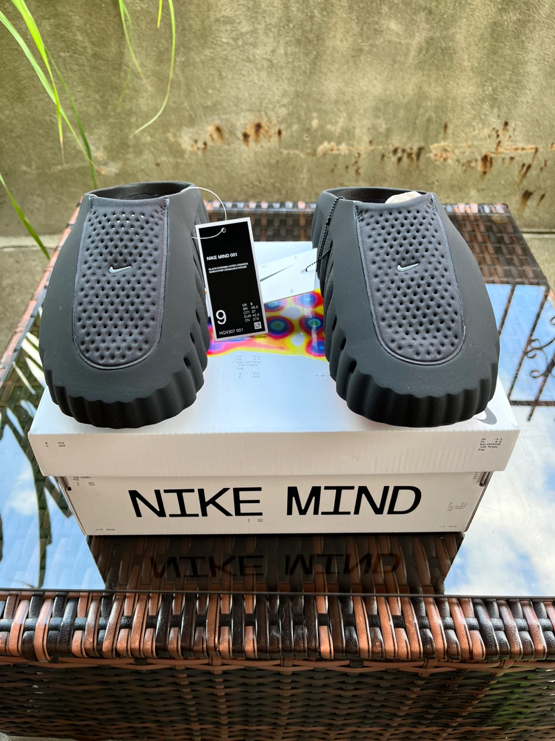 Nike Mind 001 Slides Black/Hyper Crimson Size 9 - photo 2