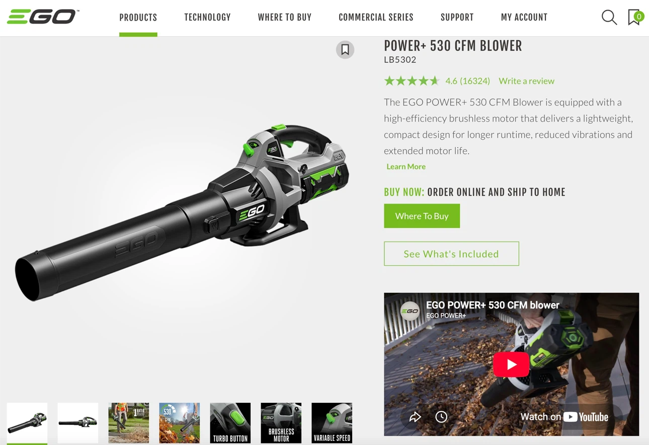 EGO 530 CFM Blower - photo 2