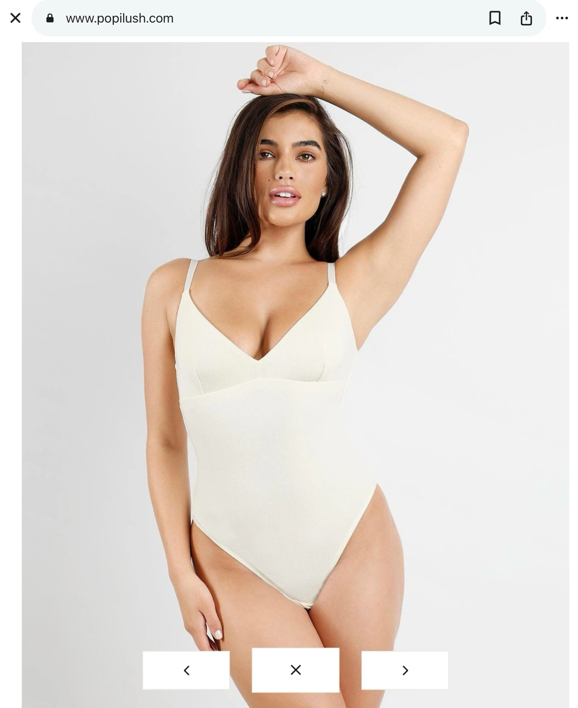 New Popilush Shapewear Modal Sculpting Cami Thong Bodysuit - XL - photo 2