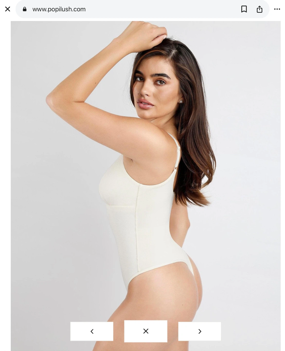 New Popilush Shapewear Modal Sculpting Cami Thong Bodysuit - XL - photo 3