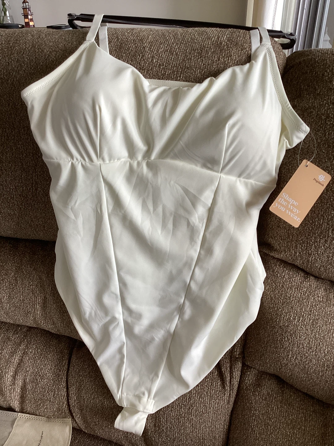 New Popilush Shapewear Modal Sculpting Cami Thong Bodysuit - XL - photo 5