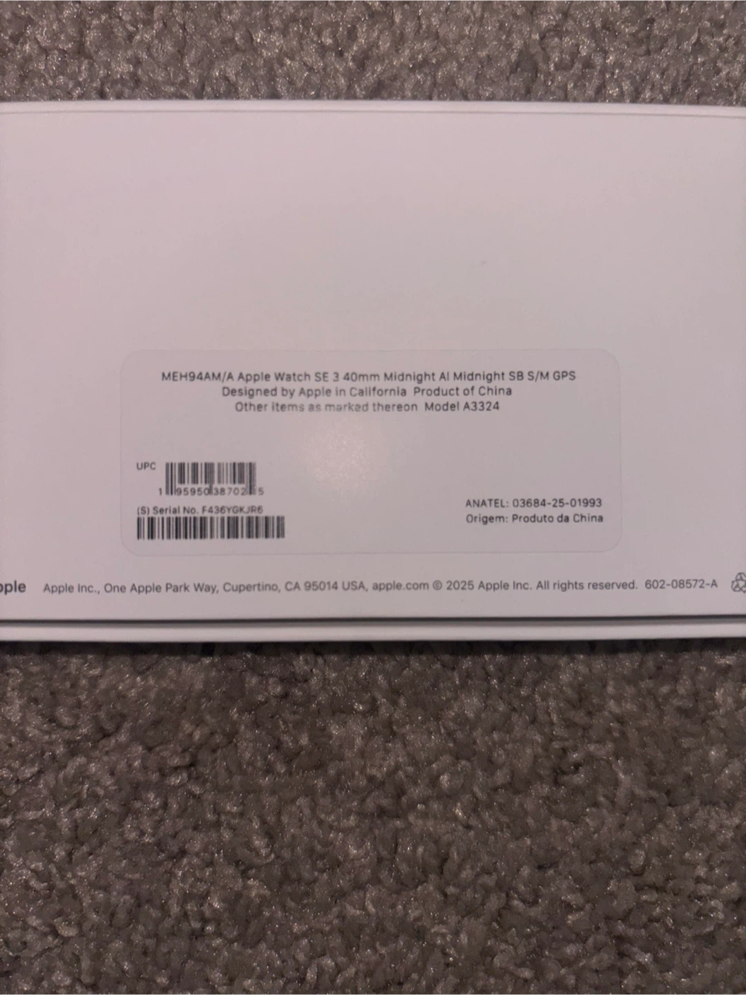 Apple Watch SE 3rd Gen 40mm Midnight Aluminum GPS - photo 2
